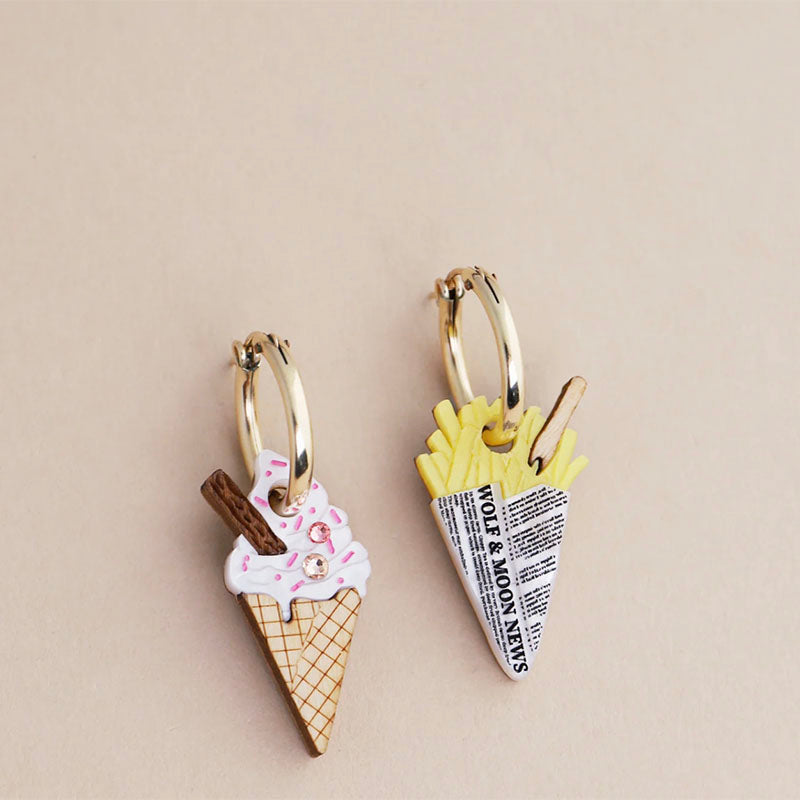 Wolf & Moon Beach Cone Hoops