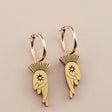 Wolf & Moon Fingers Crossed Hoop Earrings
