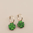 Wolf & Moon Four Leaf Clover Hoop Earrings