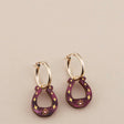 Wolf & Moon Horseshoe Hoop Earrings Cherry