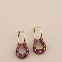 Wolf & Moon Horseshoe Hoop Earrings Cherry