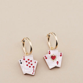 Wolf & Moon Lucky Hand Hoop Earrings