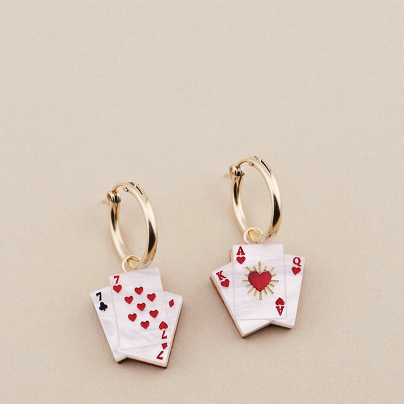 Wolf & Moon Lucky Hand Hoop Earrings