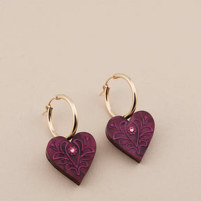 Wolf & Moon Mabel Hoop Earrings Cherry