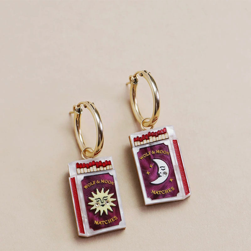 Wolf & Moon Matchbox Hoops