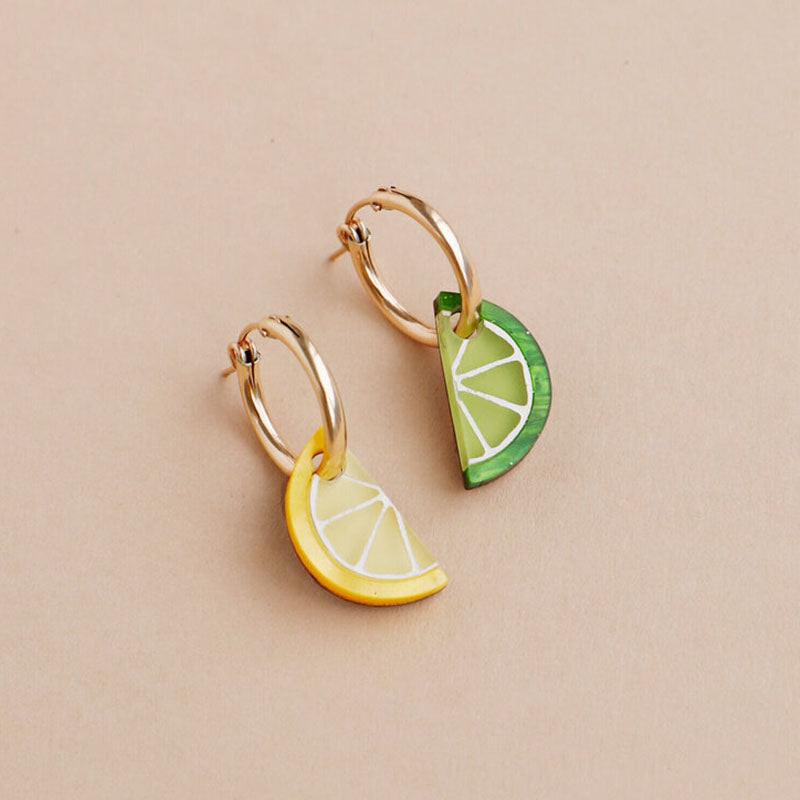 Wolf & Moon Mini Lemon & Lime Slice Hoops