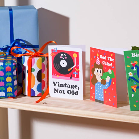 Studio Boketto Vinyl Record Player Birthday Card