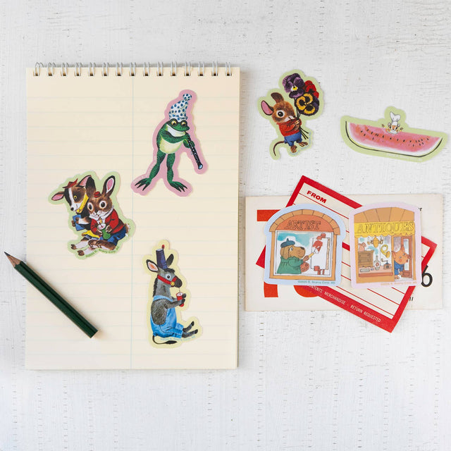 3P4 x Richard Scarry® - Mouse Bouquet Sticker