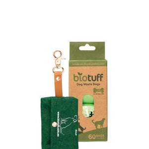BIOTUFF Compostable Dog Waste Bags with dispenser