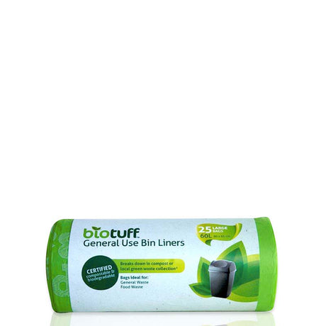 BIOTUFF General Use Bin Liner - LARGE 60L - Natural Supply Co
