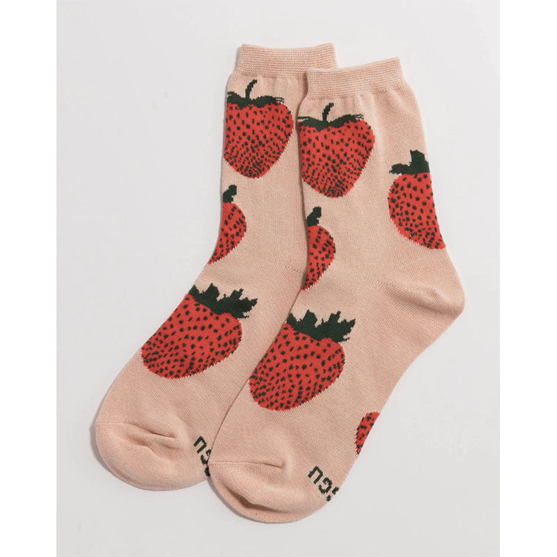 Baggu Crew Socks - Strawberry