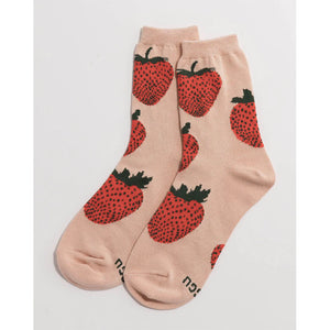 Baggu Crew Socks - Strawberry