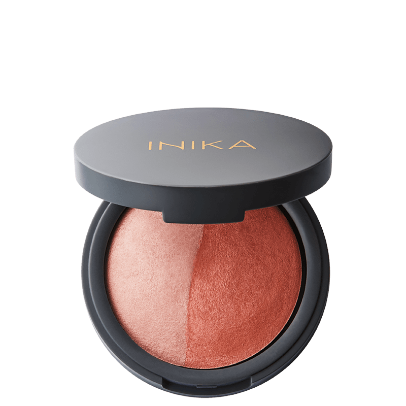 INIKA Organic Baked Mineral Blush Duo - Burnt Peach