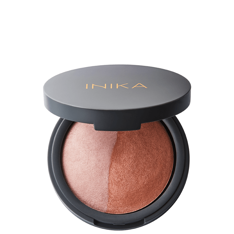 INIKA Organic Baked Mineral Blush Duo - Pink Tickle