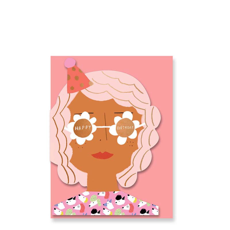 Carolyn Suzuki Happy Birthday Party Girl Card