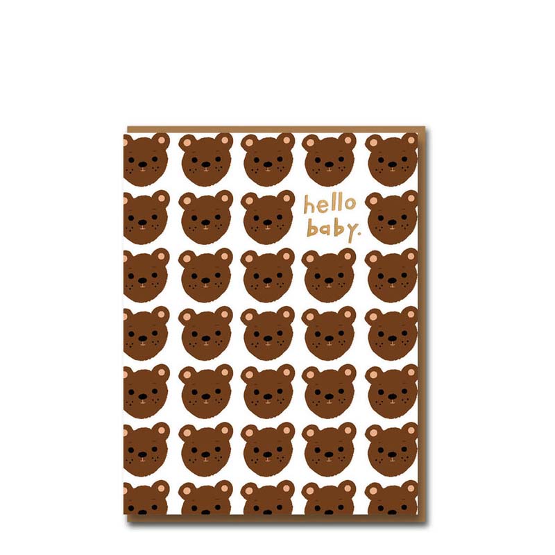 Carolyn Suzuki Hello Baby Bear Card