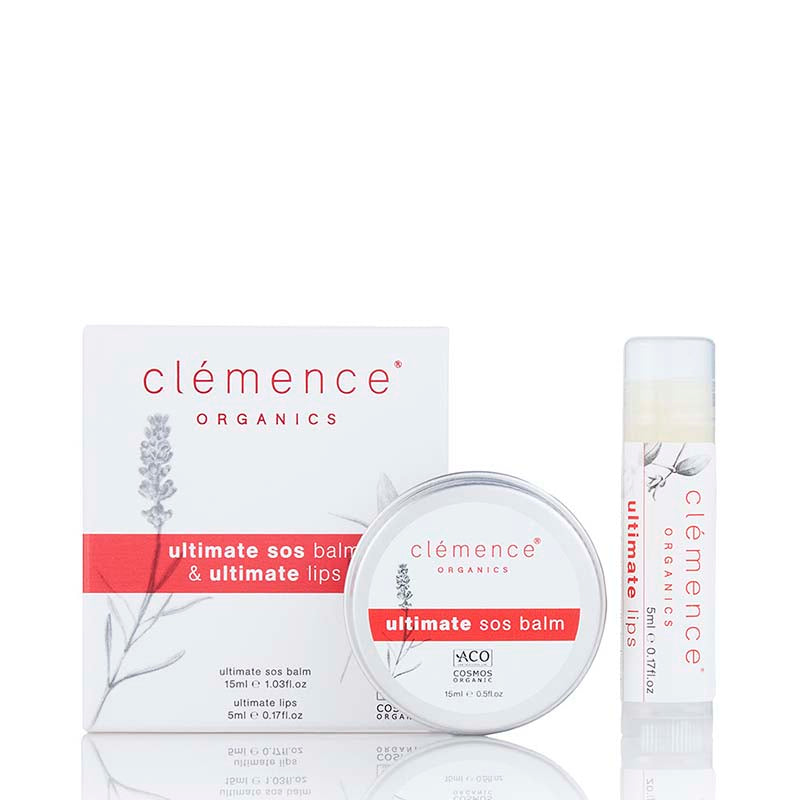 Clemence Organics Ultimate SOS Balm & Lip Balm Gift Pack