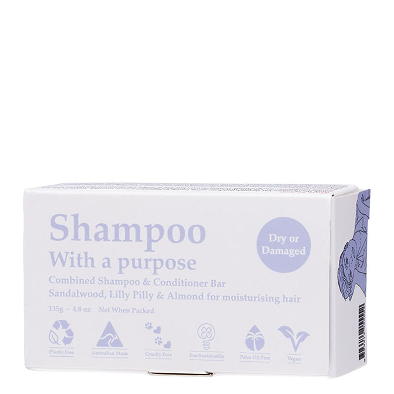 Clover Fields Shampoo With a Purpose Shampoo & Conditioner Bar - Dry or Damaged Hair - Natural Supply Co
