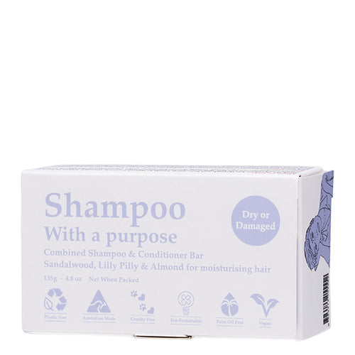 Clover Fields Shampoo With a Purpose Shampoo & Conditioner Bar - Dry or Damaged Hair - Natural Supply Co