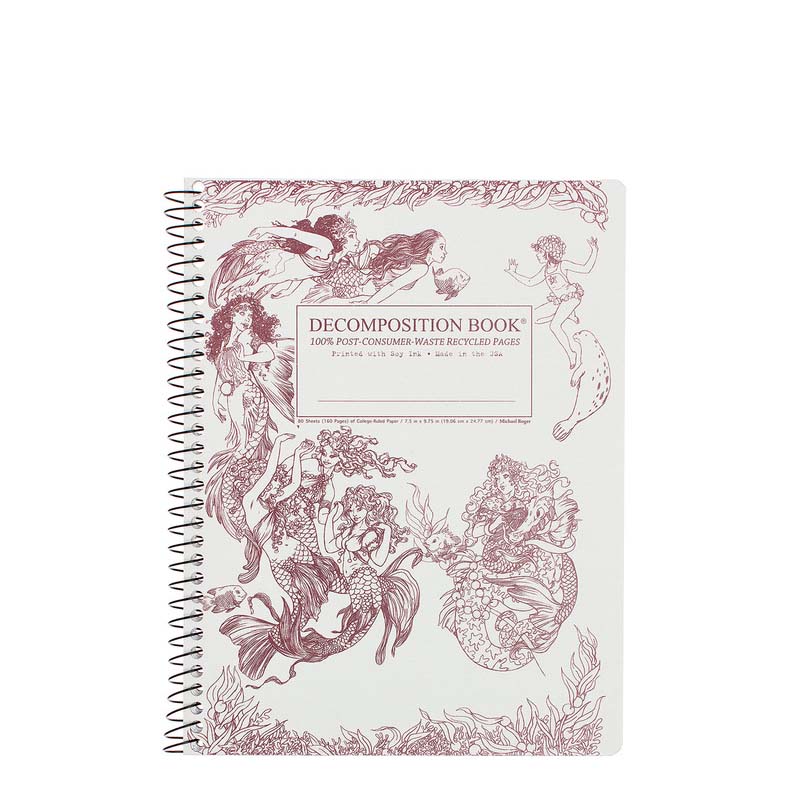 Decomposition Book Spiral Large Notebook - Mermaids