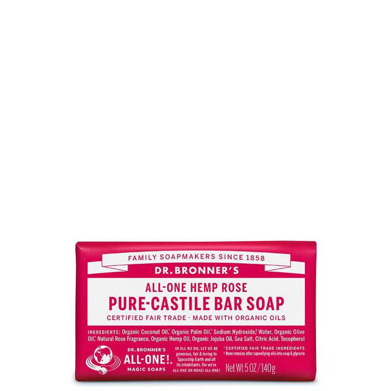 Dr Bronner&#39;s Magic Pure-Castile Bar Soap - Rose