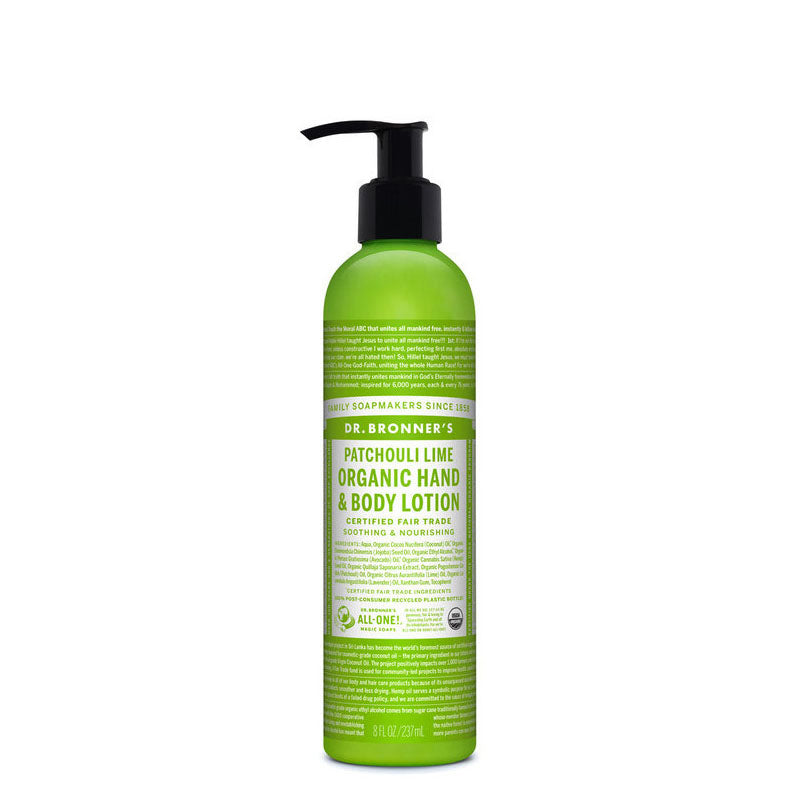 Dr Bronner&#39;s Organic Hand &amp; Body Lotion - Patchouli Lime