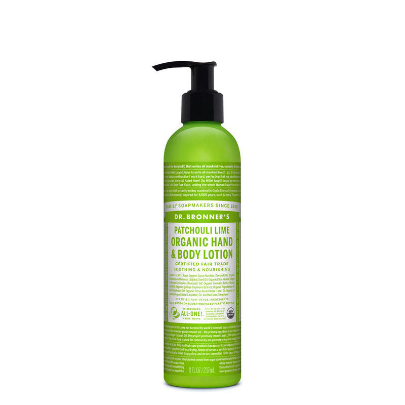 Dr Bronner's Organic Hand & Body Lotion - Patchouli Lime