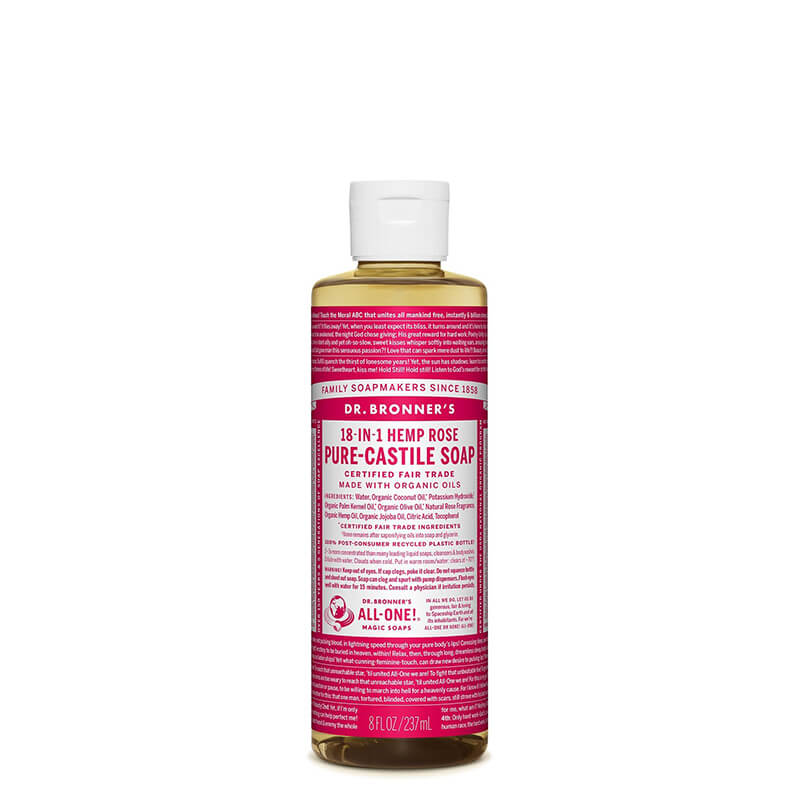 Dr Bronner's Pure-Castile Liquid Soap - Rose