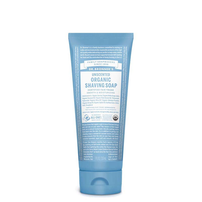 Dr Bronner's Unscented Organic Shaving Soap - Natural Supply Co