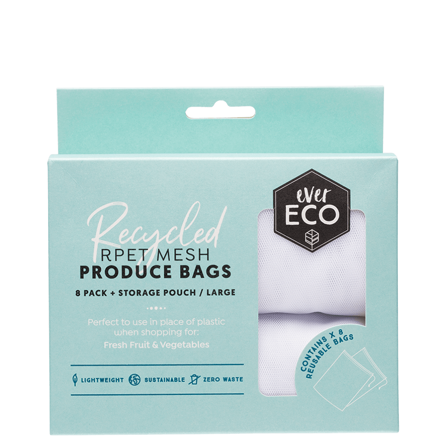 Ever Eco Recycled RPET Mesh Produce Bags - 8 pack