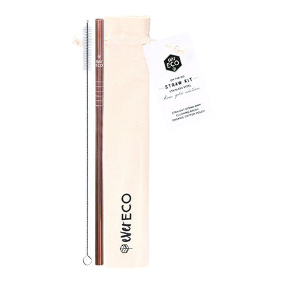 Ever Eco On the Go Rose Gold Straw Kit - Natural Supply Co