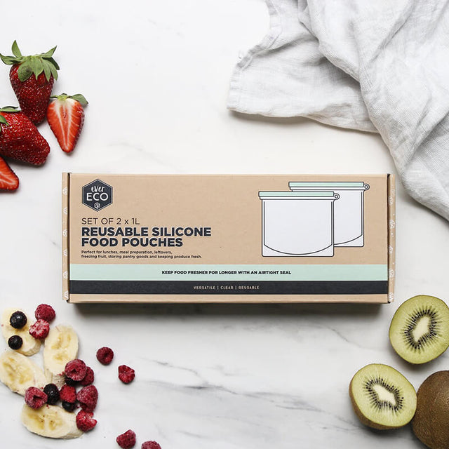 Ever Eco Reusable Silicone Food Pouches 1l