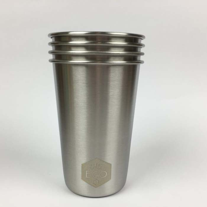 Ever Eco Stainless Steel Drinking Cups - 4 pack - Natural Supply Co