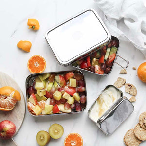Ever Eco XL Stackable Stainless Steel Bento Box - 2 Tier + Mini Container - Natural Supply Co