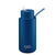 Frank Green Ceramic Reusable Bottle (1 litre) - Straw Lid Deep Ocean Blue