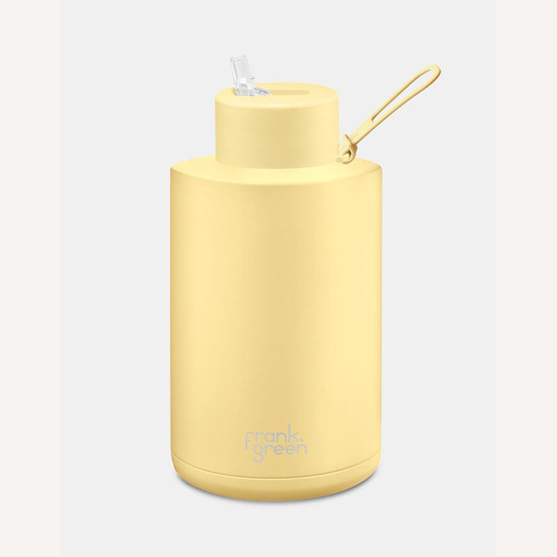 Frank Green Ceramic Reusable Bottle (2 litre) - Straw Lid Buttermilk