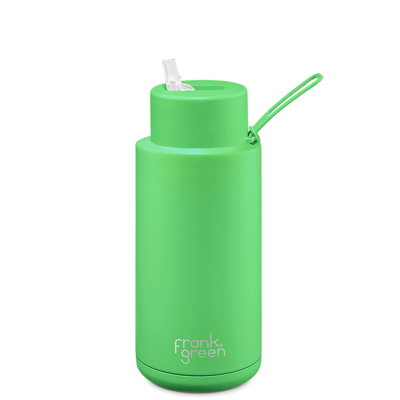 Frank Green NEON Ceramic Reusable Bottle (1 litre) Green