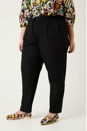 PARABITA Peg trousers with cuff - Black | Politikos-shop.gr