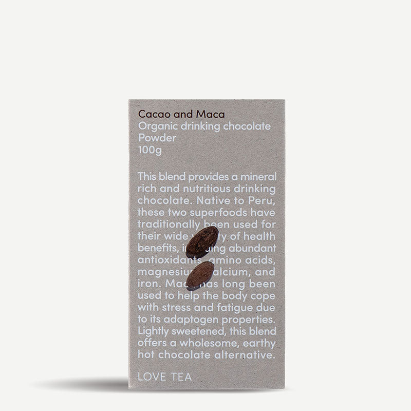 Love Tea Cacao and Maca Organic Drinking Chocolate Powder