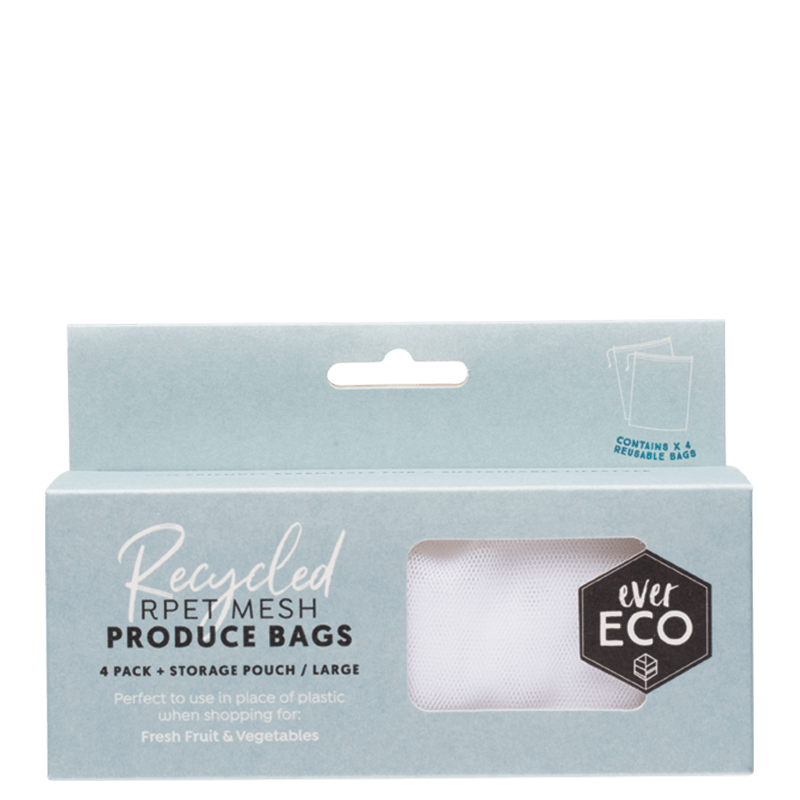 Ever Eco Recycled RPET Mesh Produce Bags - 4 pack