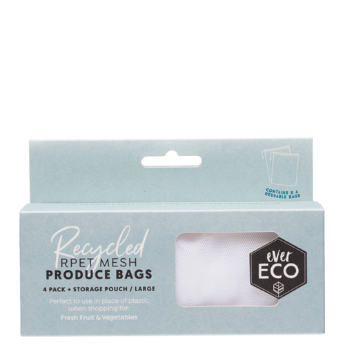 Ever Eco Recycled RPET Mesh Produce Bags - 4 pack