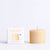 Queen B Beeswax Pillar Candles Squat