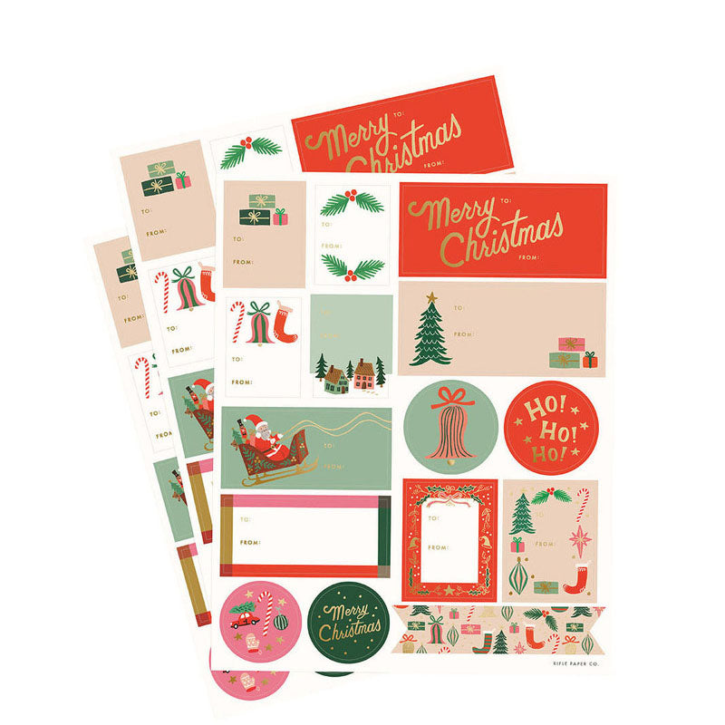 Rifle Paper Co Deck the Halls Christmas Sticker Set