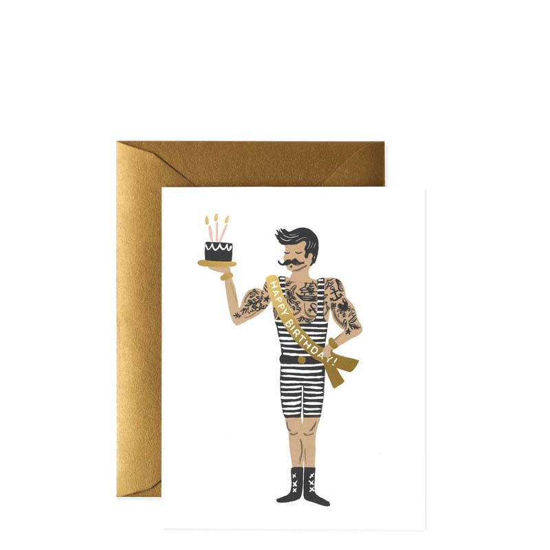 Rifle Paper Co Strongman Birthday Card