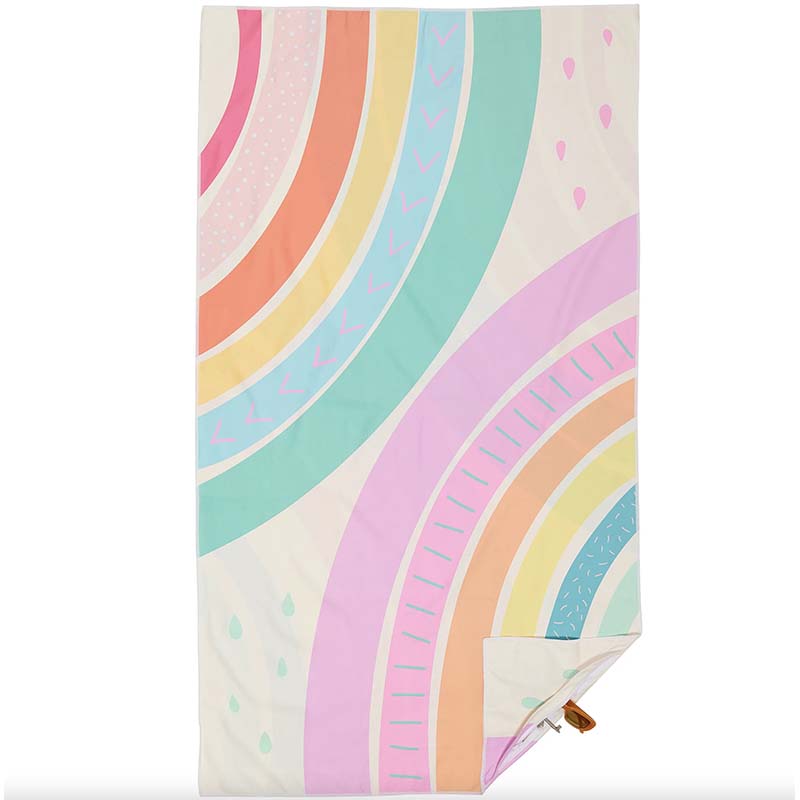 SomerSide Sustainable &amp; Sand Free Towel - Rainbow Pastel