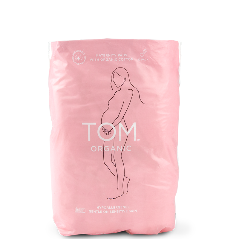 Maternity Pads with Organic Cotton Cover, 10 Pads