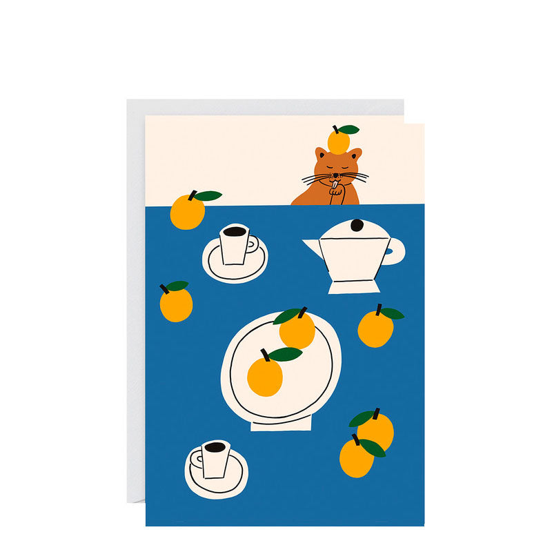 WRAP Cat &amp; Lemons Fika Card