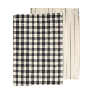 Seed & Sprout Hemp Tea Towel Set - Graphite